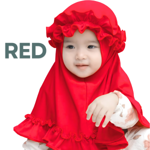 স্পানডেক্স কাপড় এর RED CROWN হিজাব, ৪ মাস থেকে ১০ বছর বয়সী বাবুর জন্য। - 5-6 YEAR