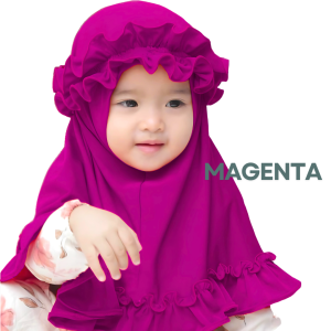 স্পানডেক্স কাপড় এর MAGENTA CROWN হিজাব, ৪ মাস থেকে ১০ বছর বয়সী বাবুর জন্য। - 3-4 YEAR